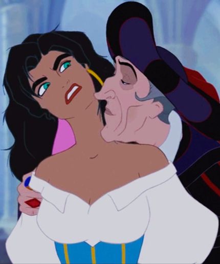 Judge Claude Frollo in The Hunchback of Notre Dame who spends his time destroying the object of lust cuz lust brings him shame and he can't have or deal with that, much less sharing that or randoms having opinions of that, or have it affect him somehow in life or career negatively so destroying it becomes his natural reaction.