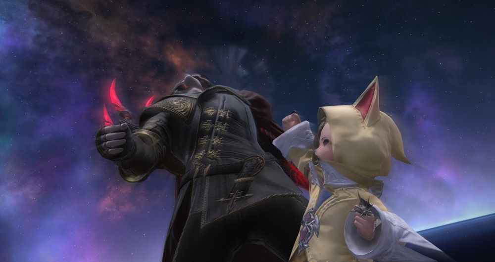 Krile punching the everloving crap out of Zenos with a crushing uppercut.