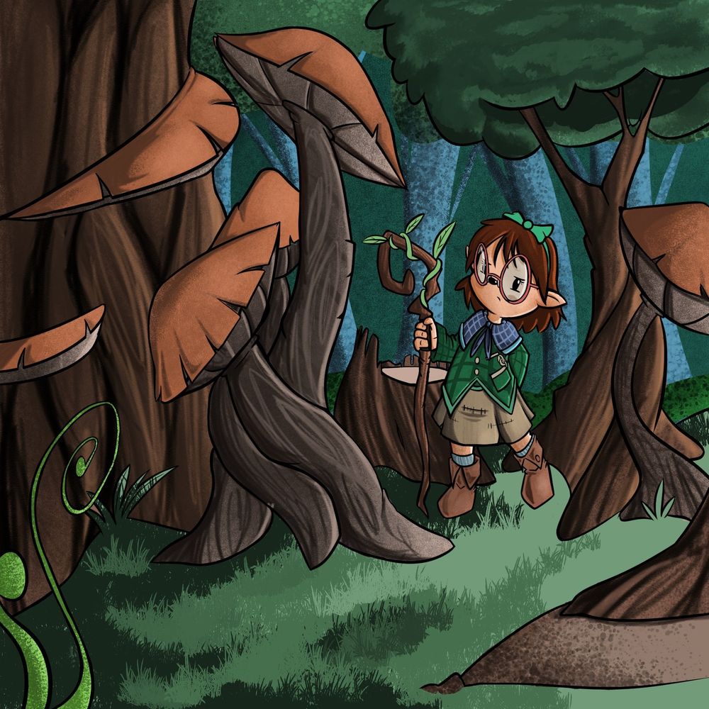 Lalafell in a magic forest 