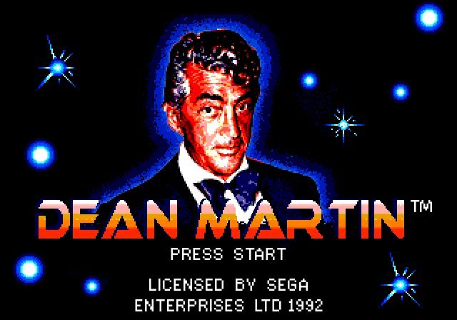 The title screen for Dean Martin for Sega Genesis, released 1992