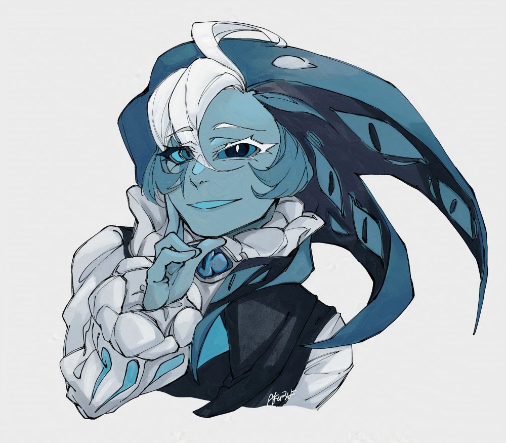 Portrait sketch of the character shadow milk cookie from the game cookie run kingdom