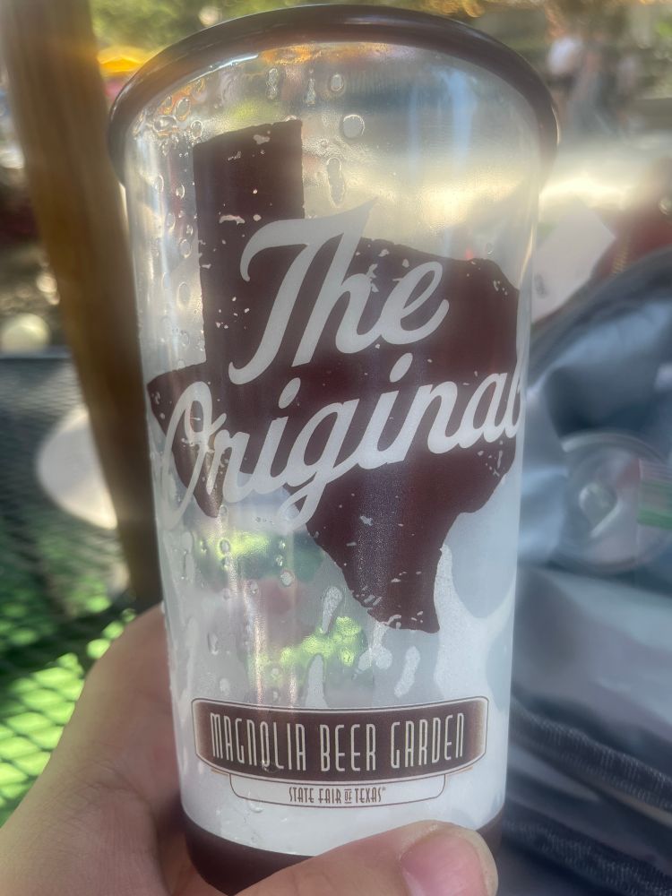 Cup used to drink beer from the Texas State Fair