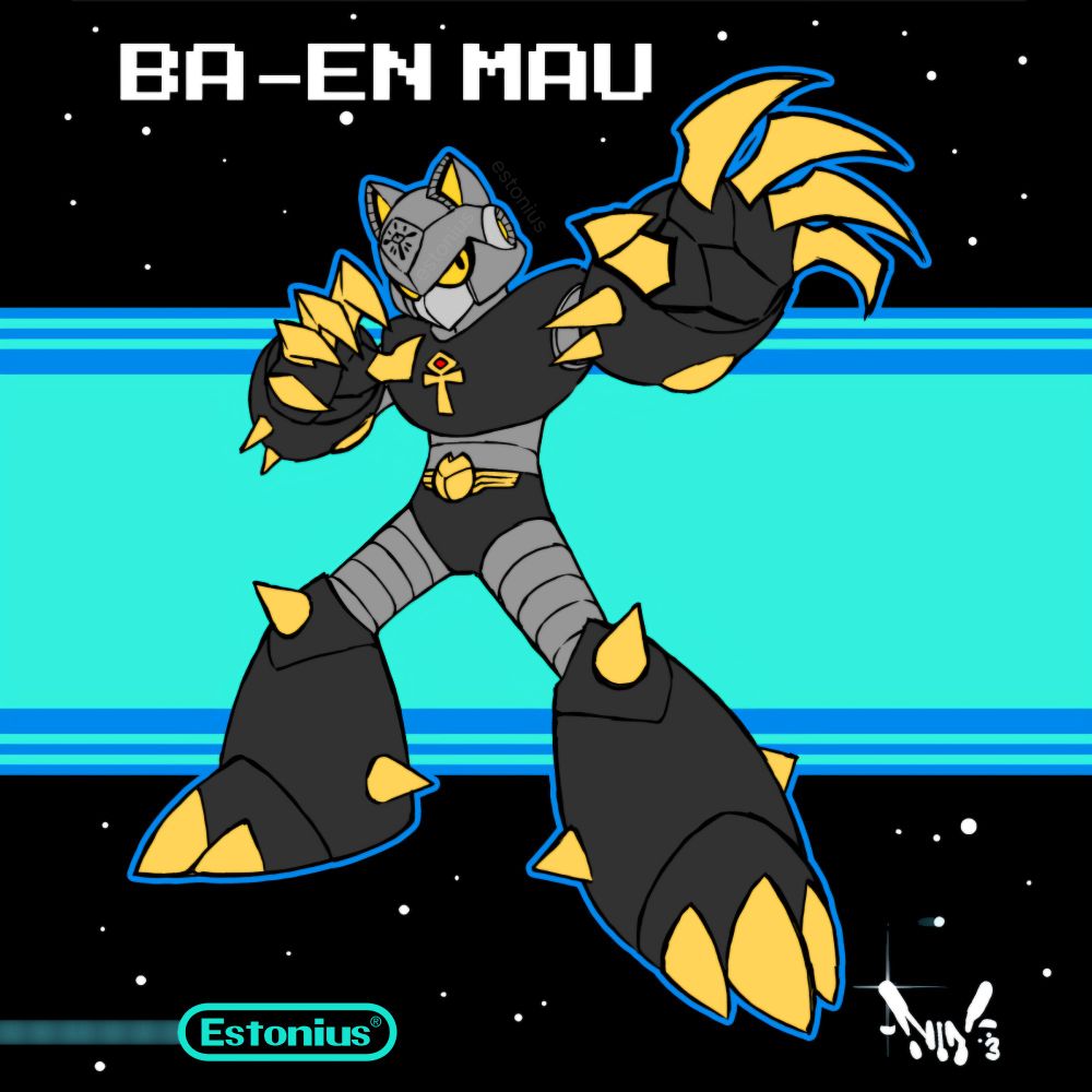 What If... Ba-En Mau Was A Mega Man Ⅱ Robot Master?! [2019]

Commissioned Artwork, based on my concept art and my description, By Noah "Patchi" Nagata, a.k.a., NTNarts of BlueSky / InstaGram / VGen And NTN-Arts of Tumblr! =)

Logos By Me.

Ba-En Mau's Design Influences:

• Kyatto Ninden Teyandee / Samurai Pizza Cats
 
• Medarot's / Medabots' Peppercat

• Black Panther

• Catwoman

• Batman

• Power Rangers  

• Ancient Egyptian Ankhs & Eye Of Horus
 
Ba-En Mau™ © Eric Olenslager - All Rights Reserved.

#cats #robots #ankh #EyeOfHorus #AncientEgypt #Egyptian #cyborg #Rockman #character #characterdesign #conceptart 