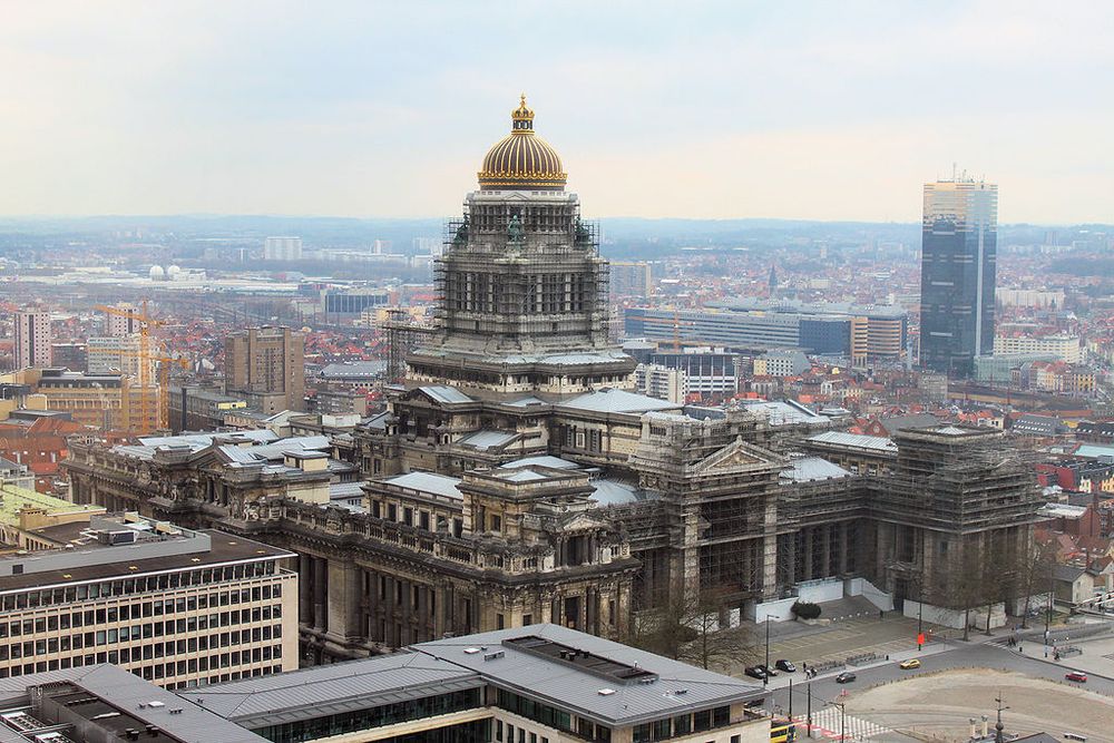 Palais de justice de Bruxelles vu de haut 