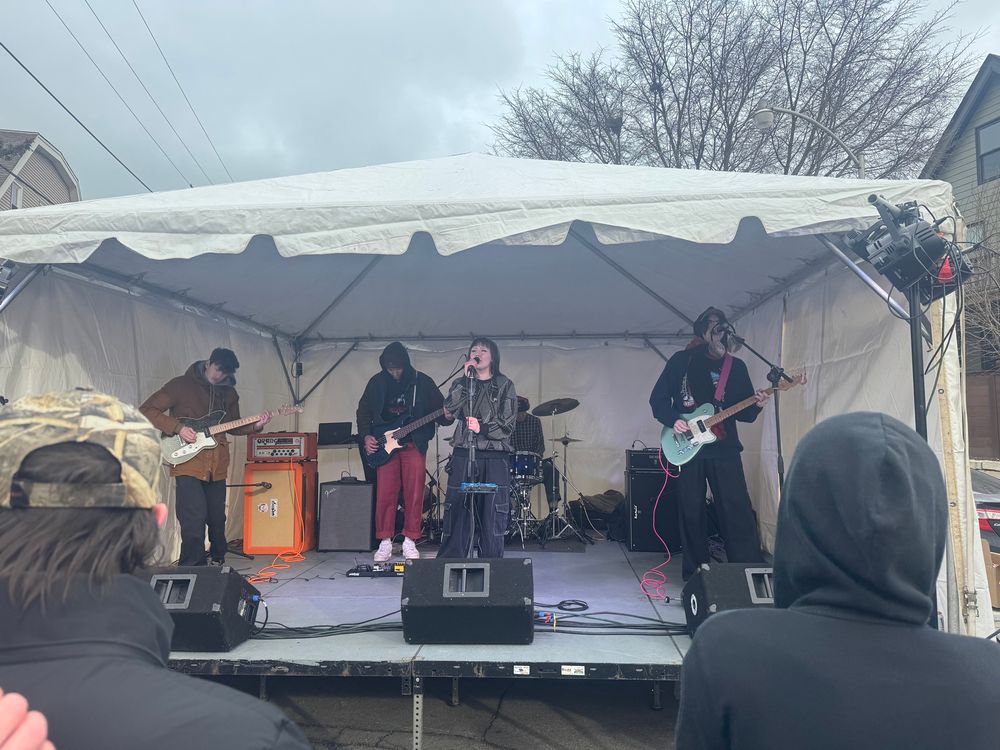 The band BUG MOMENT at Mittenfest in Milwaukee WI