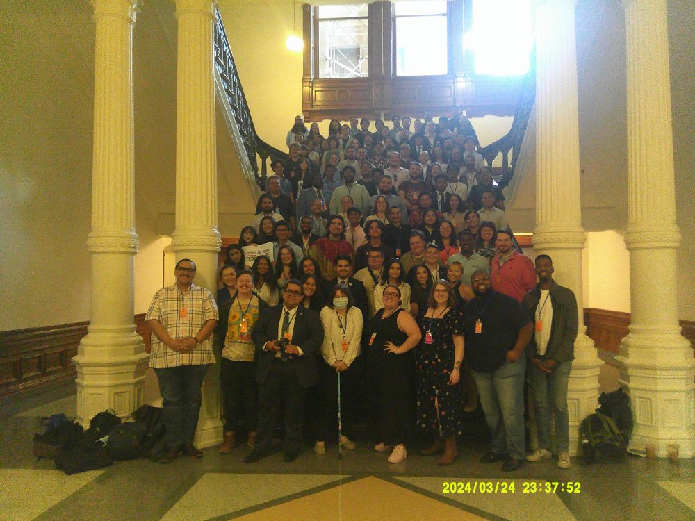 Group photo of the Texas Young Democrats convention delegates