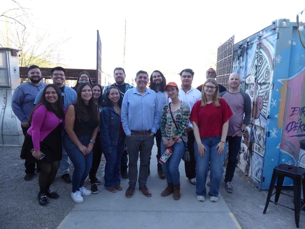 A group photo of the El Paso Young Democrats with the El Paso County Chair