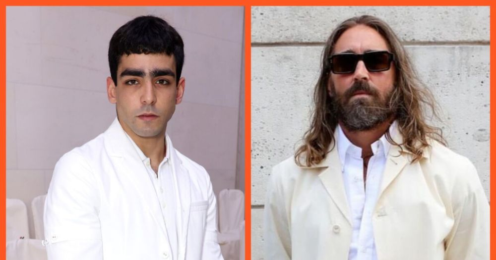 Omar Ayuso & Lee Pace flaunt their hairy legs & ignite a skirt war in matching white kilts - Queerty