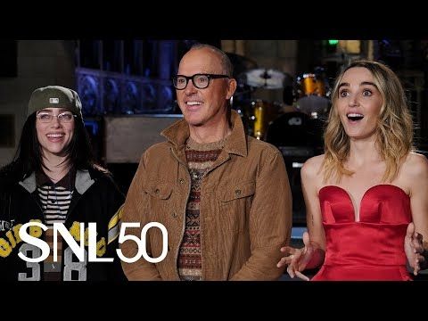 Michael Keaton and Billie Eilish Get a Beetlejuice Scare From Chloe Fineman - SNL