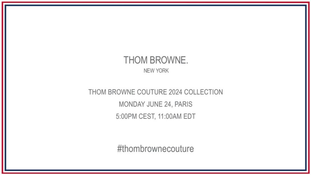 ... thom browne couture 2024 collection …