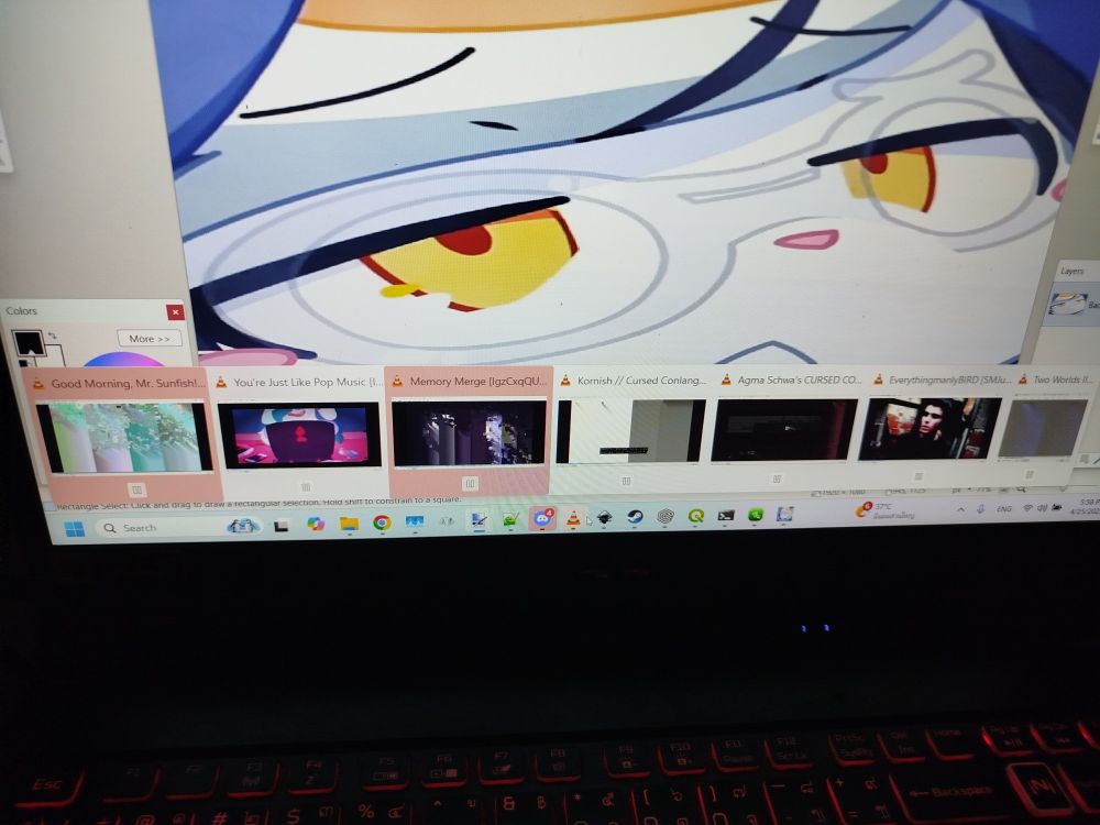 7 instances of vlc media player playing mostly yonkagor