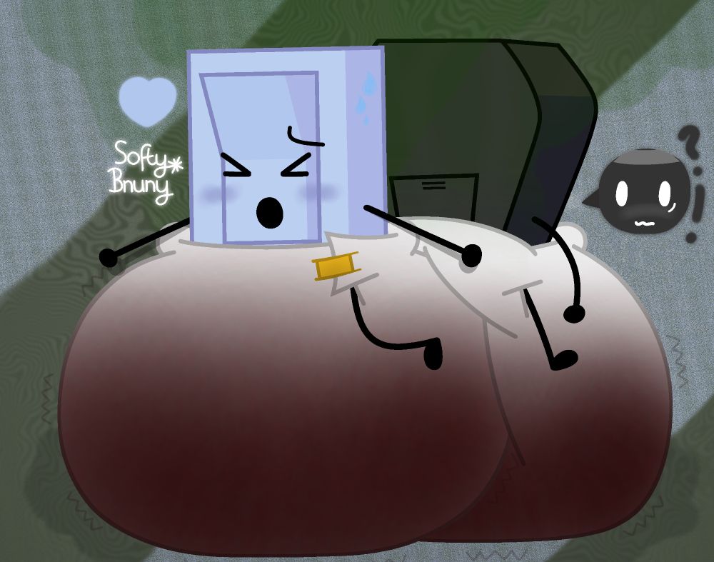 Liy and Remote from BFDI (Battle for Dream Island); pooping in their big massive pampers, competing to see who can release the biggest stink, which ended with both of them winning in a draw, unsurprisingly.