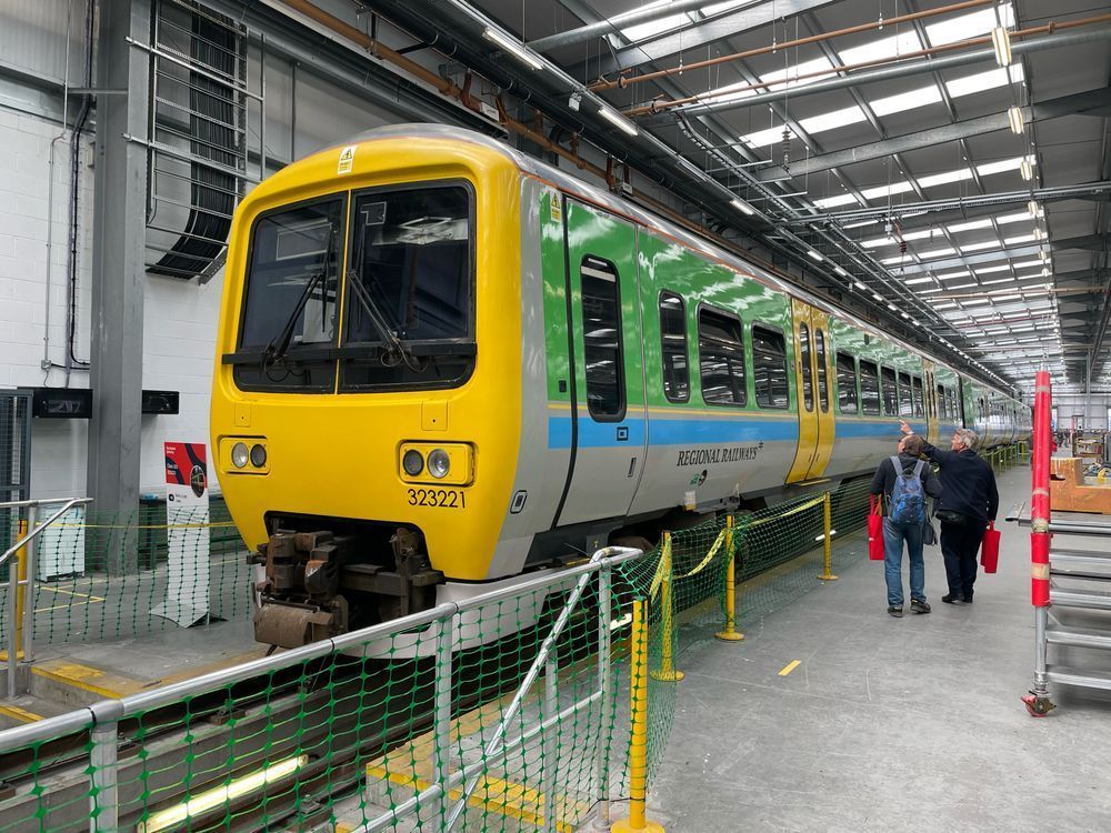 Class 323 train in Centro PTE livery