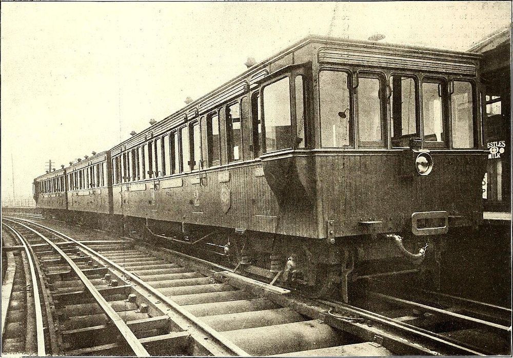 Train on the Liverpool Overhead Railway