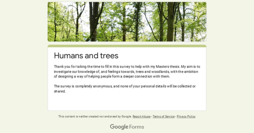 Humans and trees