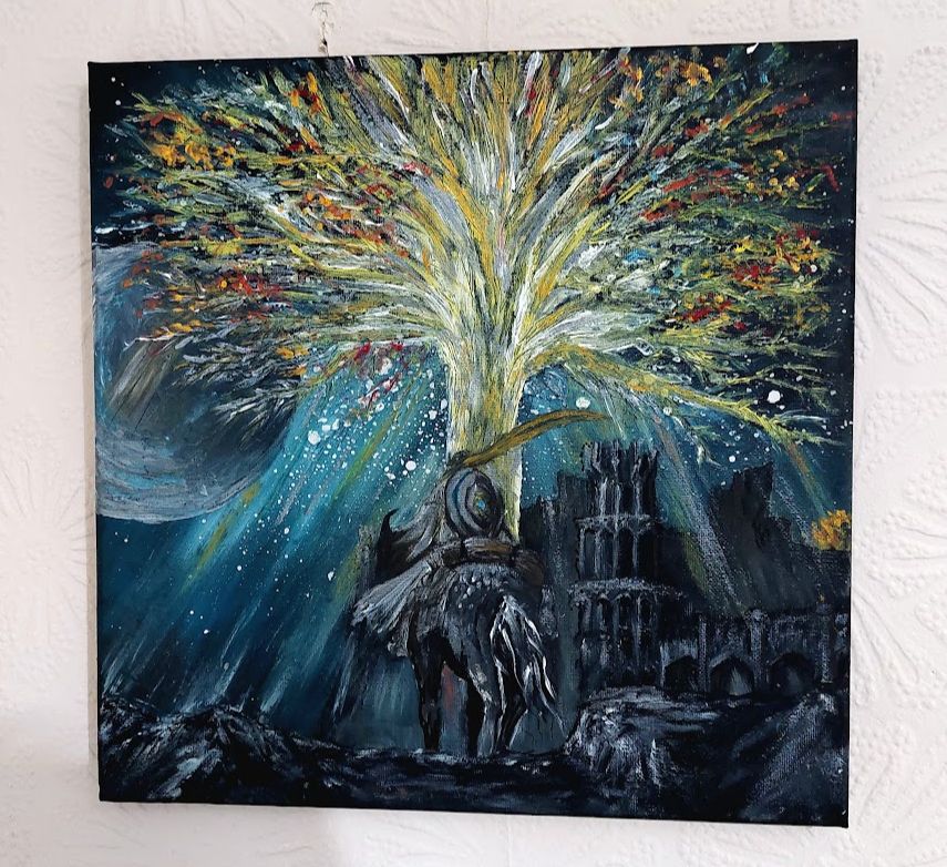 An incredible painting of Liurnia of the Lakes from Elden Ring :)