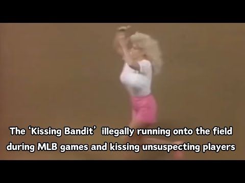 Morganna the ‘Kissing Bandit’ became famous in the ‘70s & ‘80s for illegally running onto the field