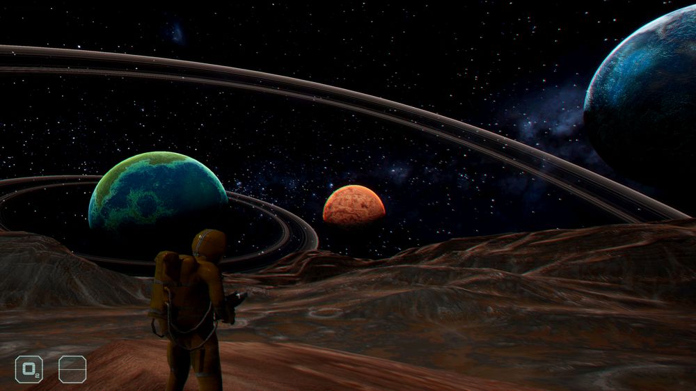 Pixelization: Off & Colour Palette: 32 colours. Screenshot of the video game PROXIMITY ALERT! a co-op, space, survival horror showcasing different graphics settings.
