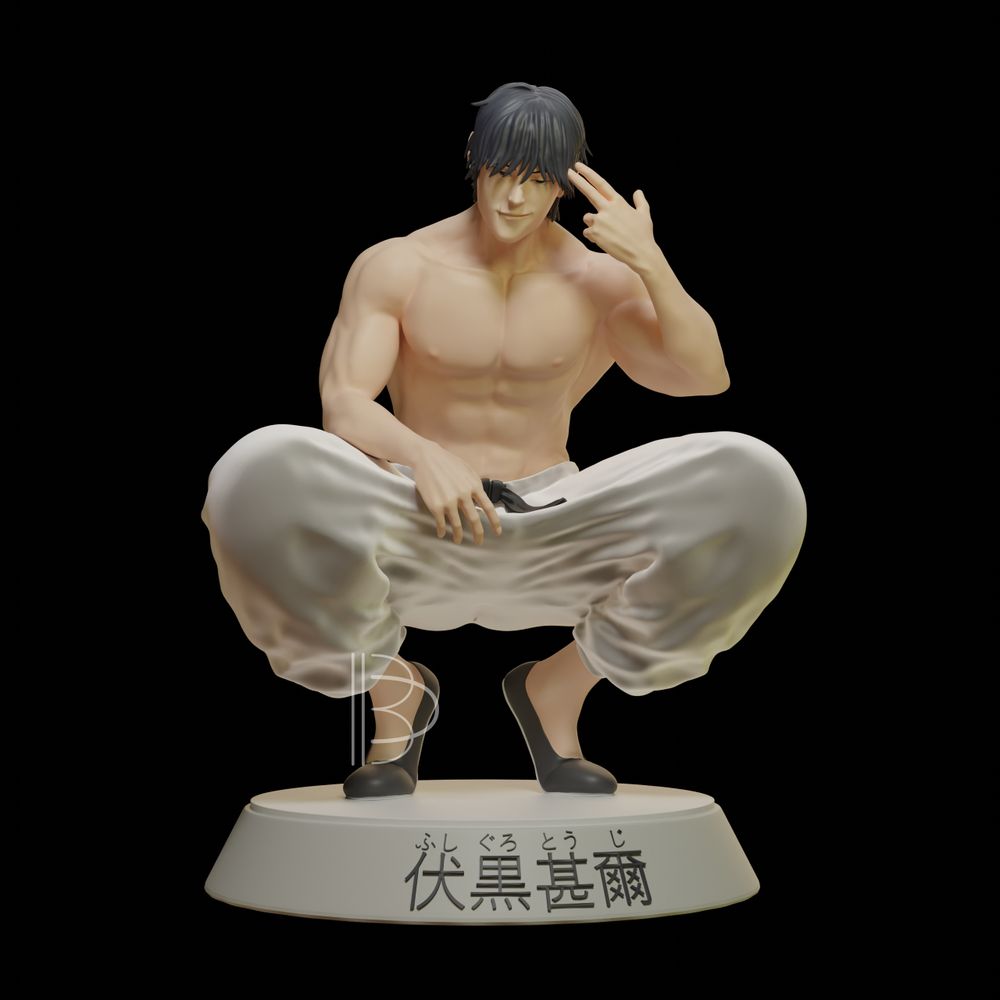Another colored render of the same figure, this time without T-shirt.