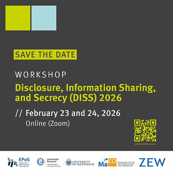 Save the date for the Disclosure, Information Sharing, and Secrecy (DISS) 2026 Workshop, February 23-24, 2026 