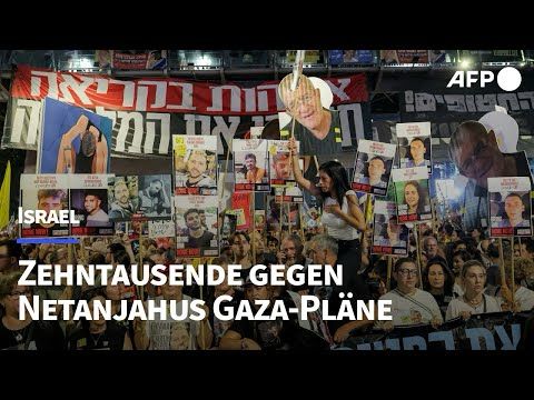 Massendemo in Tel Aviv: Zehntausende gegen Ausweitung von Gazakrieg | AFP