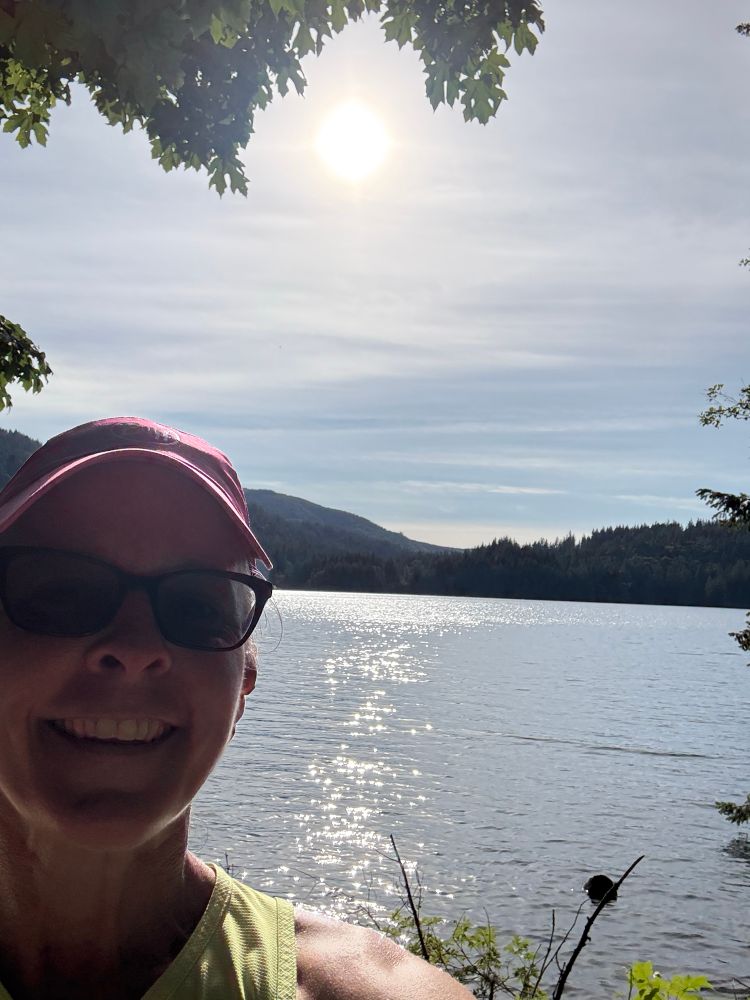 Running by the local lake