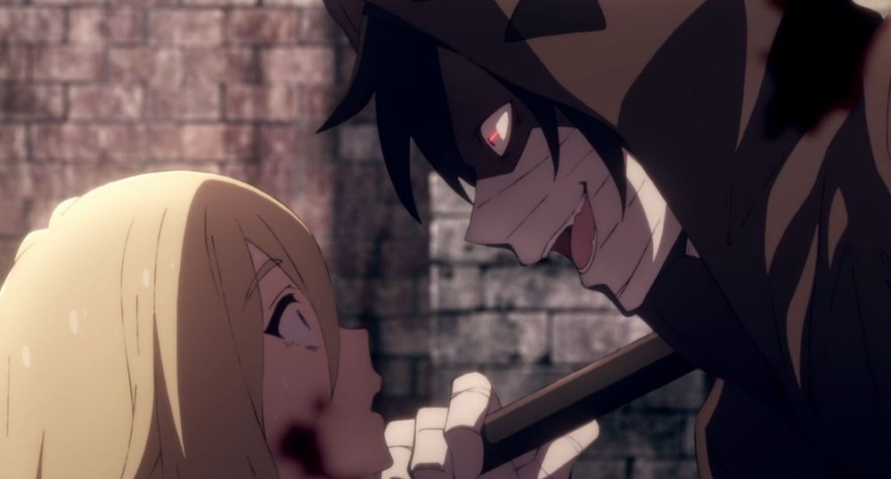 A screenshot Of Rachel and Zack from the Angels of Death finale! 