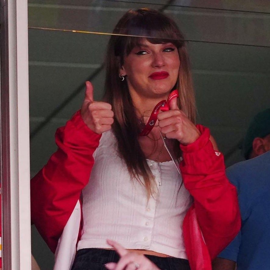 Taylor Swift at Chiefs game last year.