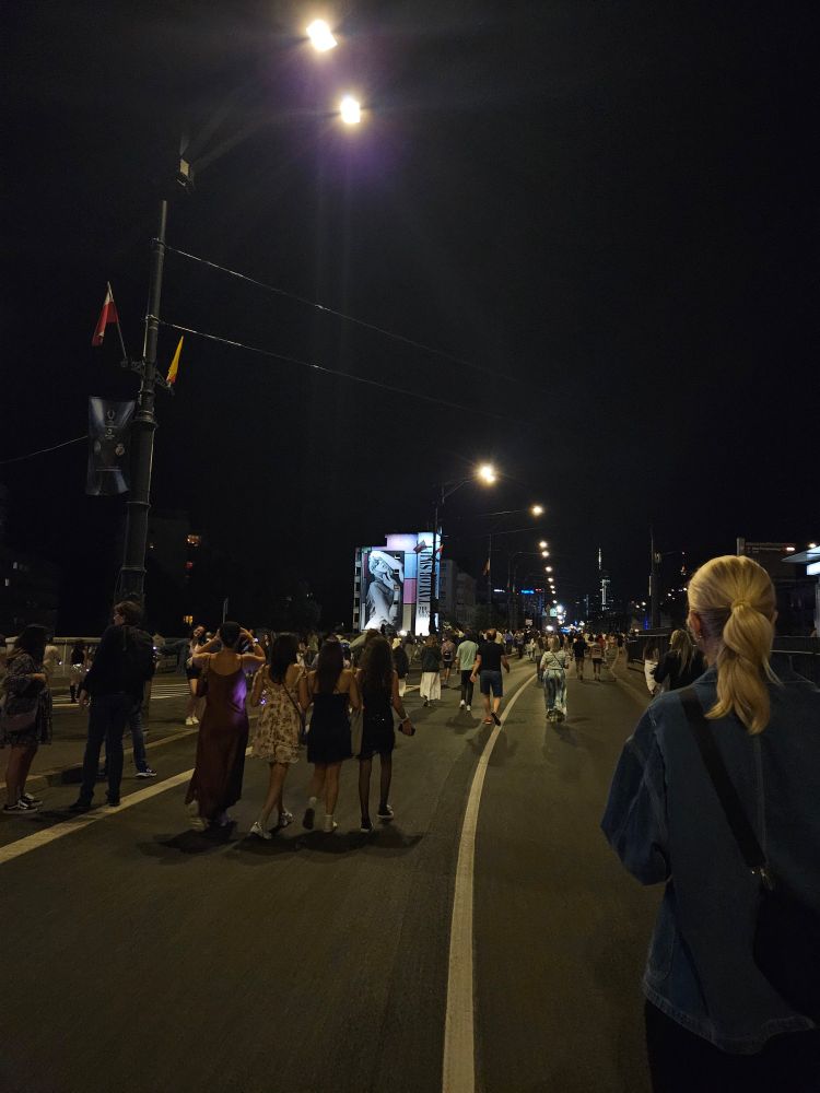View of the Warsaw bridge after the eras tour.
