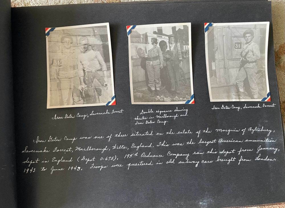 Savernake Forest photos of U.S. soldiers during World War II. 195th Ordnance.