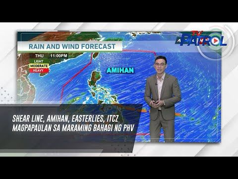 Shear line, amihan, easterlies, ITCZ magpapaulan sa maraming bahagi ng PH | TV Patrol
