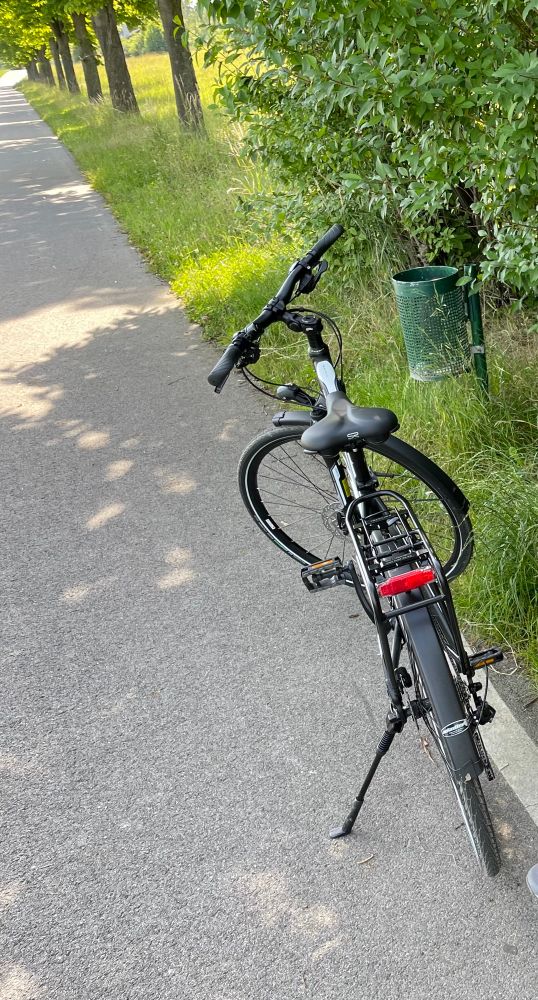 Fahrrad auf Radweg 