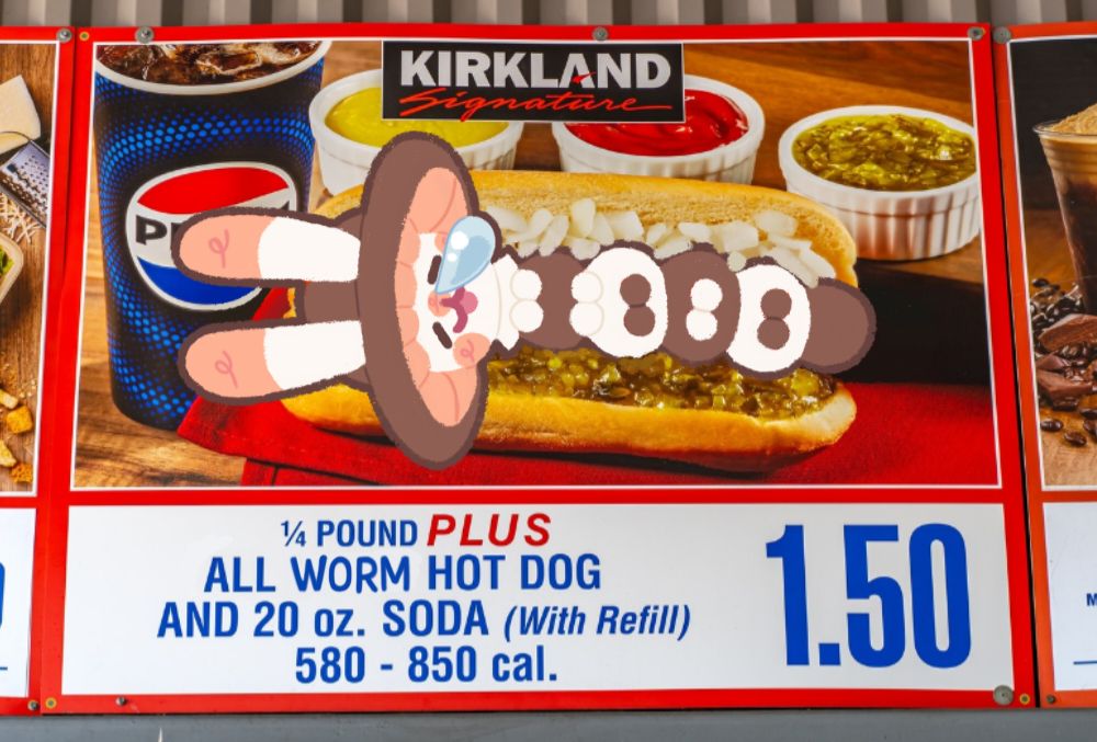 my oc buttons napping in a costco hot dog
