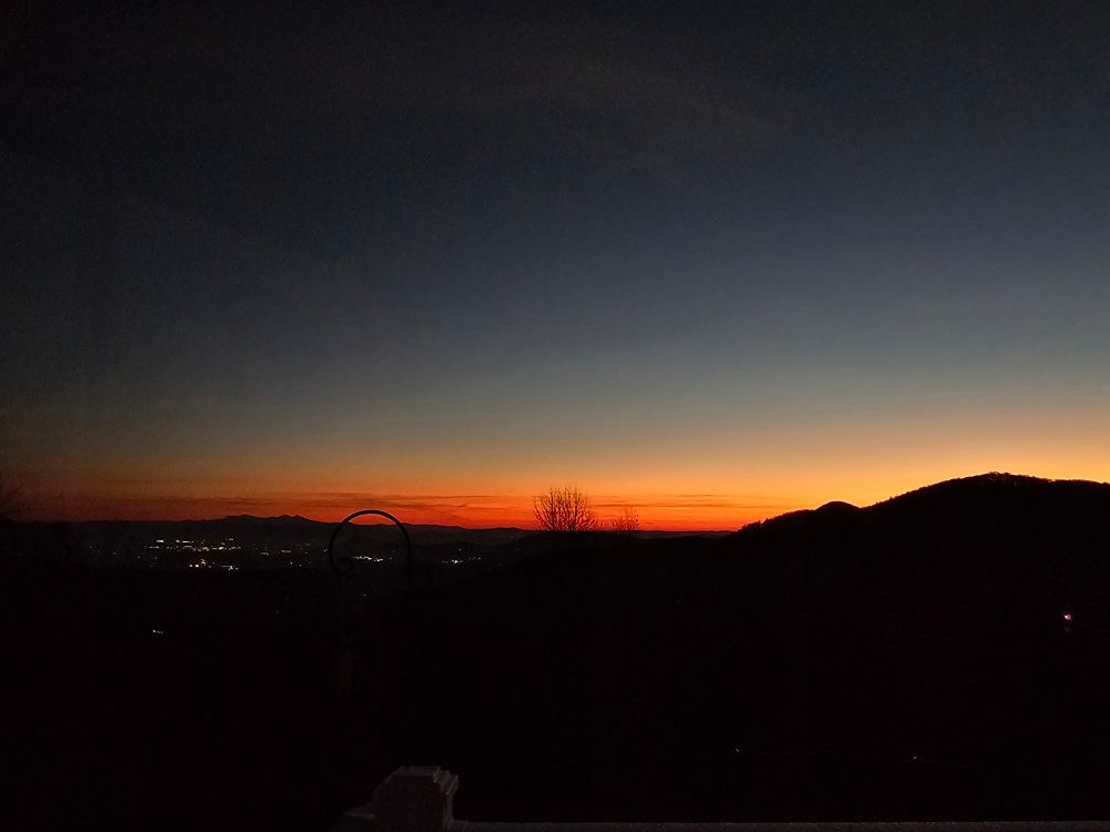 Sunrise from a mountain view.  