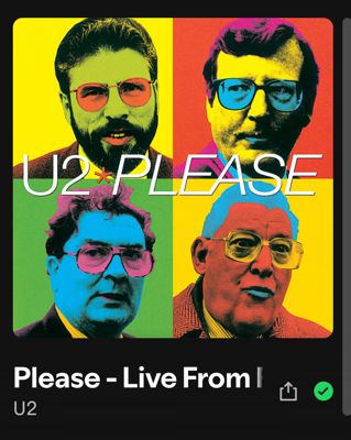 screenshot of the cover of U2's "Please" single