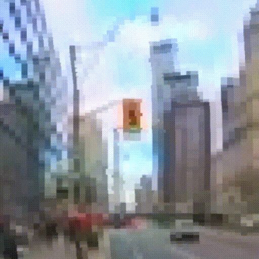 Gif of a distorted Toronto street scene