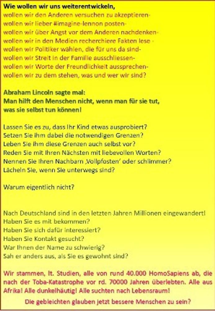 Fragen zur Weiterentwicklung 