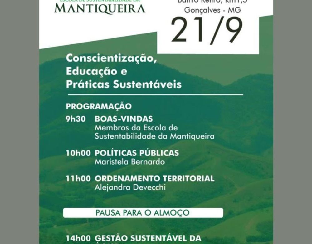 “Escola de Sustentabilidade da Mantiqueira” nasce com o apoio de um grupo engajado com a preservação do meio ambiente e o desenvolvimento sustentável