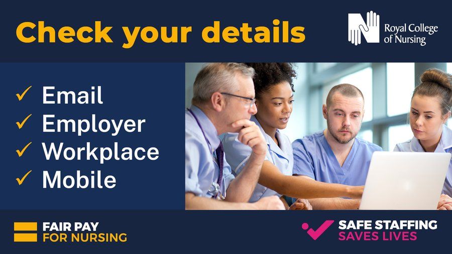 Check your details:
. Email
. Employer
. Workplace
. Mobile