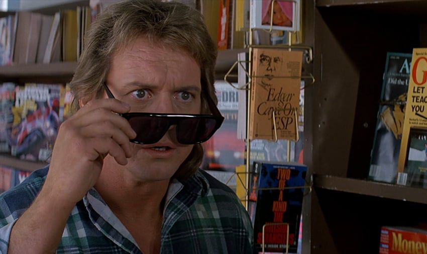 Roddy piper taking off glasses in they live 