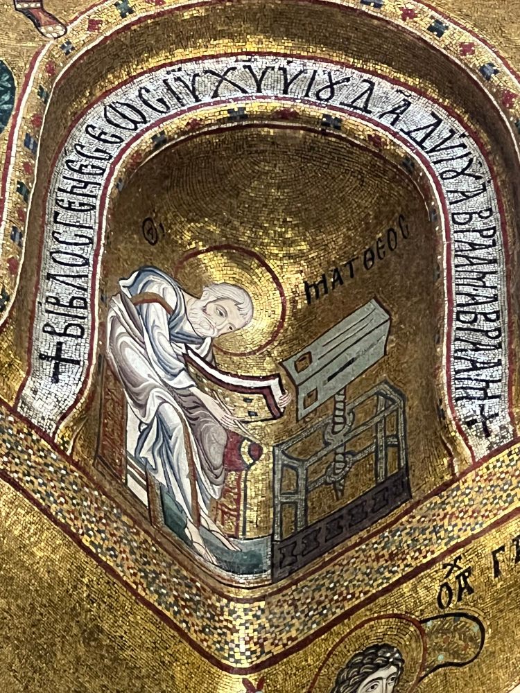 Gospel writer at desk