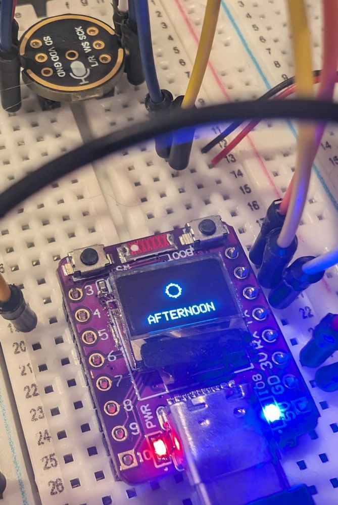 Noise pendant showing current Mode (Afternoon)