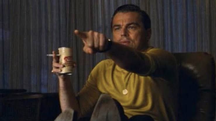 Leonardo DiCaprio pointing at tv meme