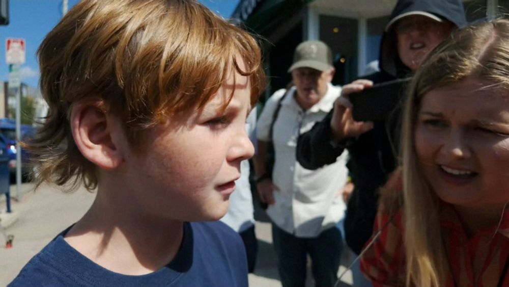 A young Minnesota boy who was inside the church where two of his classmates were killed in a mass shooting speaks out.