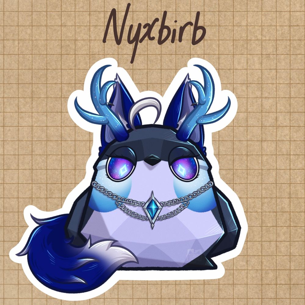 A "Nyxbirb" origami bird from Honkai Starrail that looks like NyxeonFox