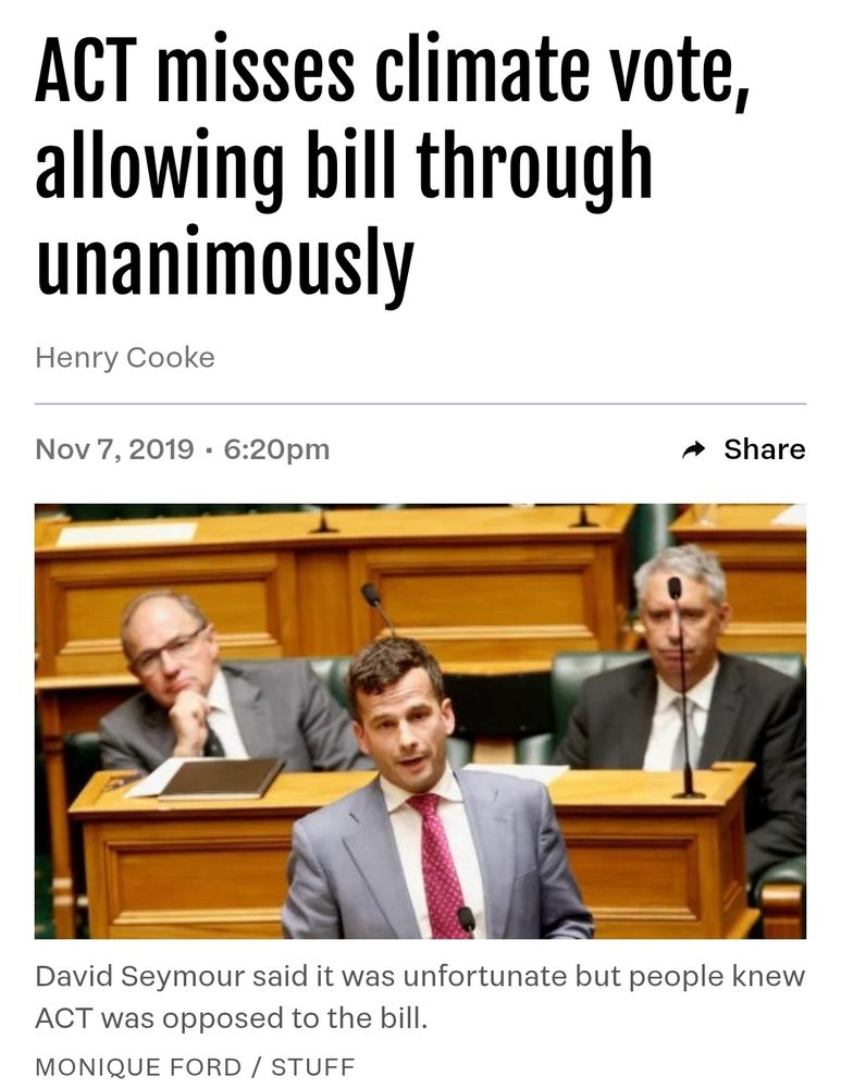 screenshot: ACT misses climate vote, allowing bill through unanimously