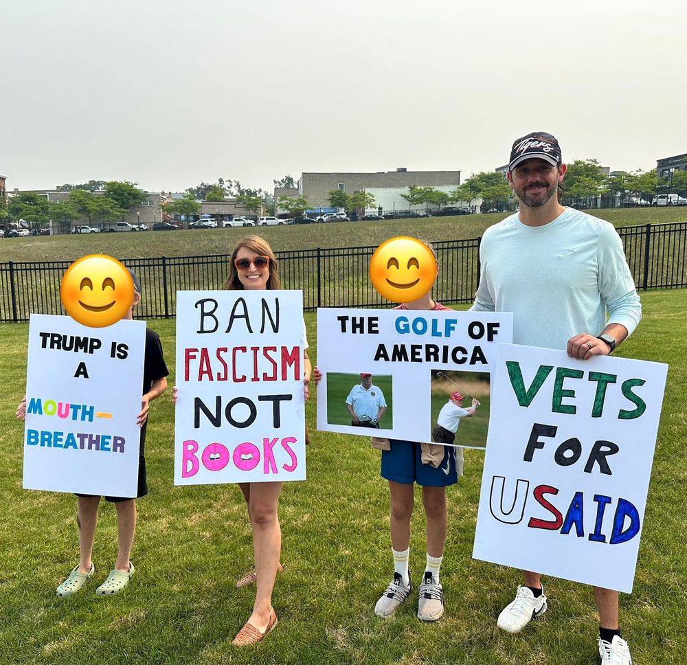 Family turned out to make a stand. Great job mom and dad!!