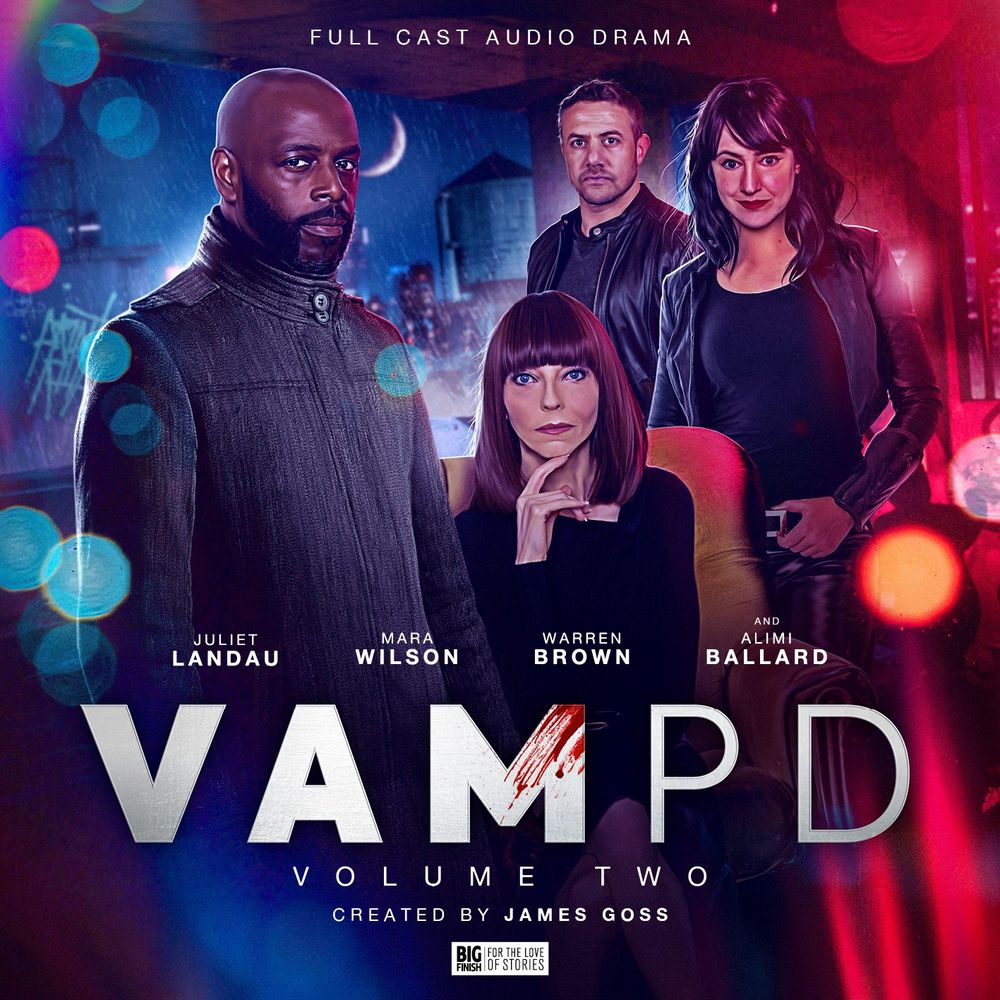 The cover of VAM PD Volume Two with art by Will Brooks, featuring Juliet Landau, Mara Wilson, Warren Brown and Alimi Ballard.