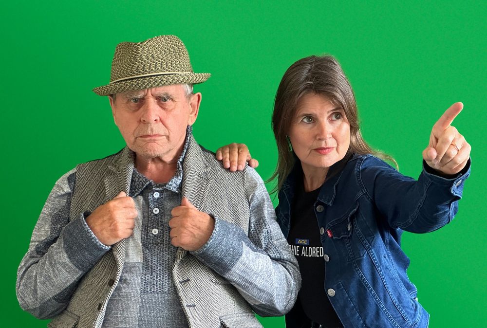 Sylvester McCoy and Sophie Aldred