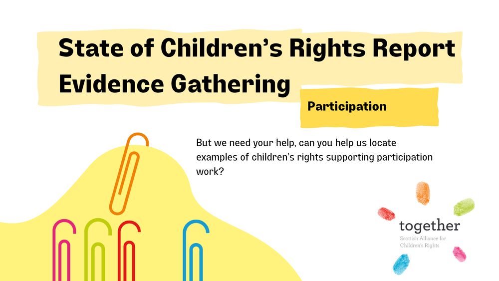 Title at the top, text in the middle, 5 paperclips, unusual shape and Together logo. Graphic.